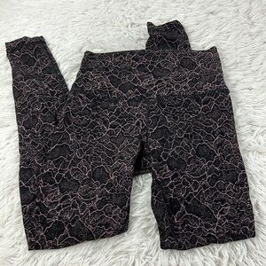 Lululemon Align Pant *Full Length 28" Lacescape Spanish Rose Black